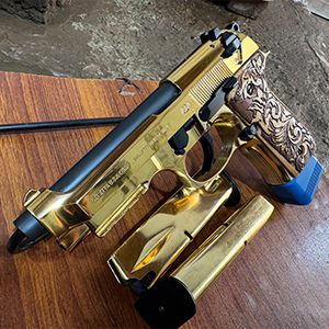 Beretta 92FS 9mm Gold Coated